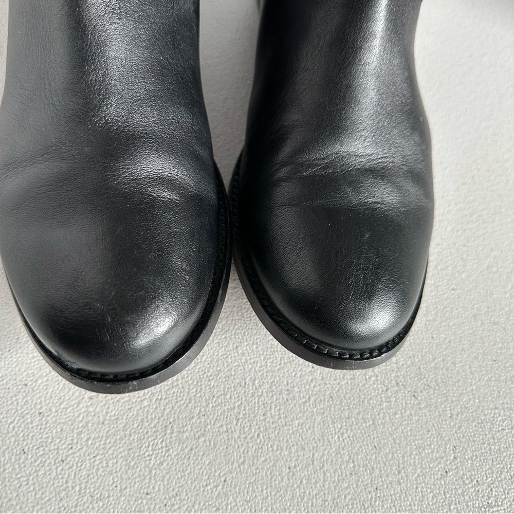 COACH CHRISSI  SIGNATURE leather BLACK MULTI TARTAN TALL BOOTS - Picture 2 of 8